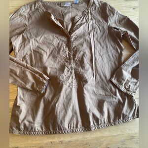 Elegant Brown Women's Tunic Top‎